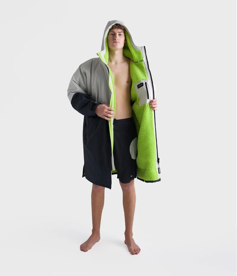 Dryrobe Long Sleeve Anthracite/Lime-7