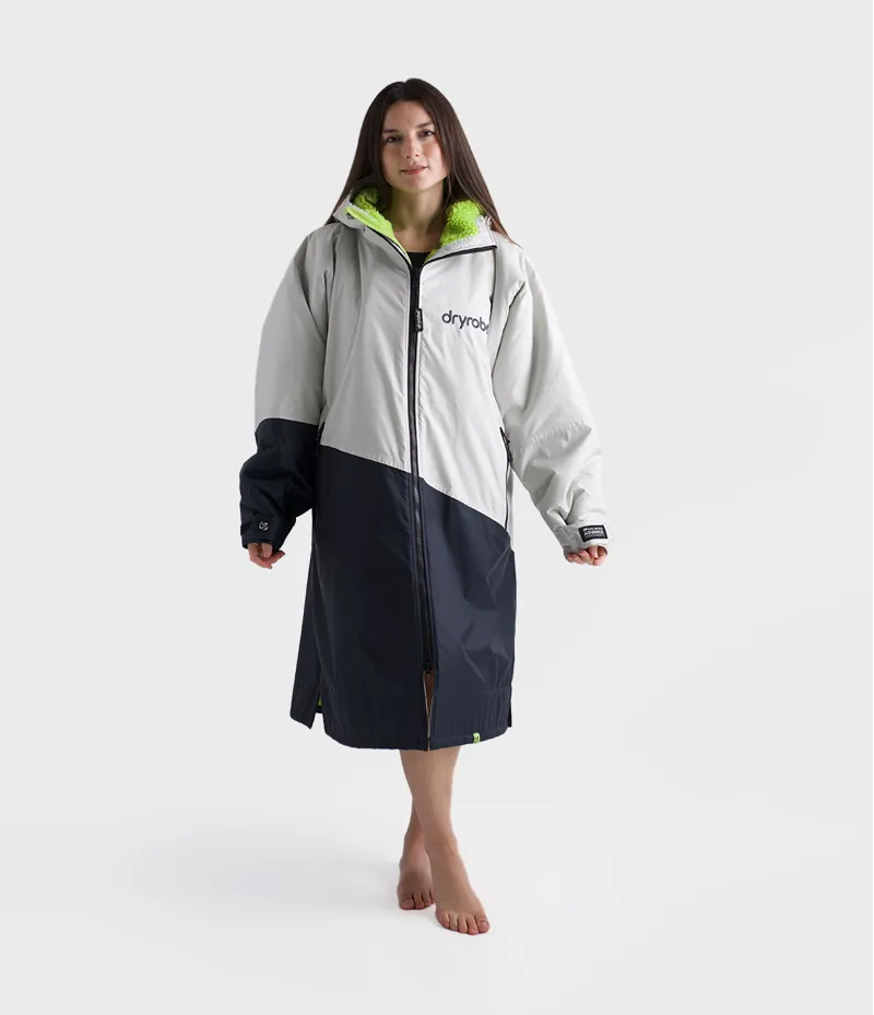 Dryrobe Long Sleeve Anthracite/Lime-2