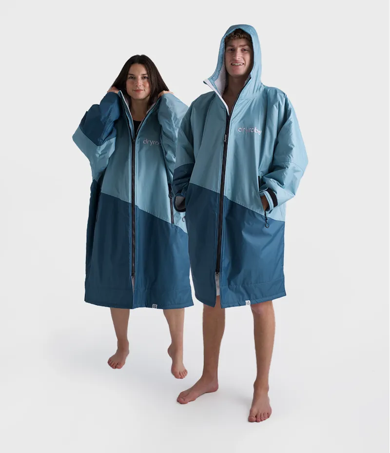 Dryrobe Long Sleeve Blue/Light Grey