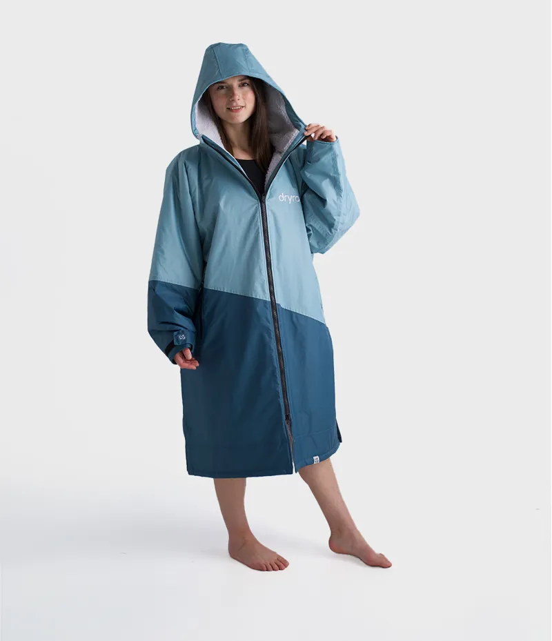 Dryrobe Long Sleeve Blue/Light Grey-5