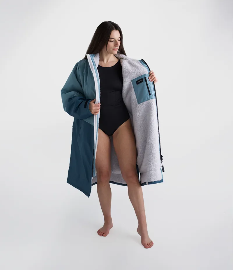 Dryrobe Long Sleeve Blue/Light Grey-11