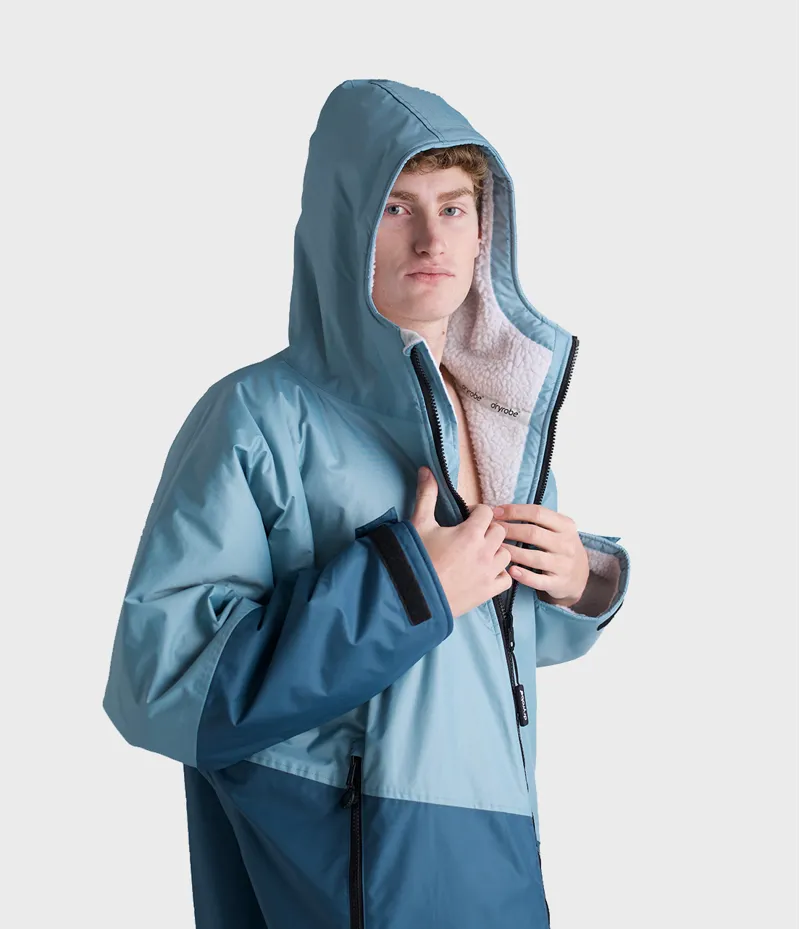 Dryrobe Long Sleeve Blue/Light Grey-12