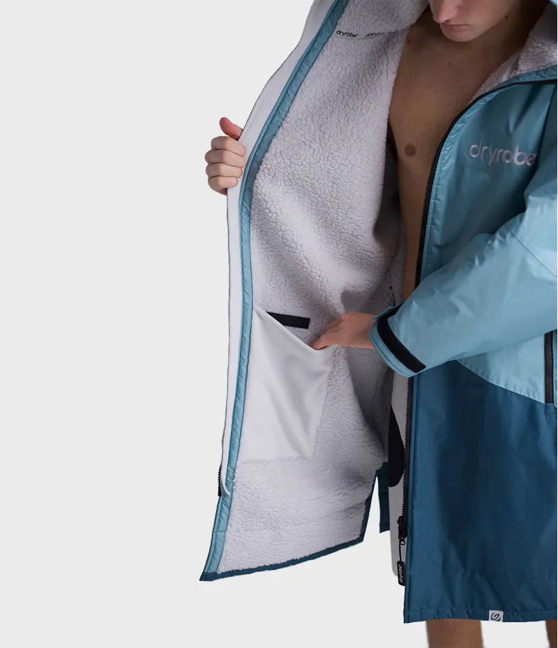Dryrobe Long Sleeve Blue/Light Grey-13