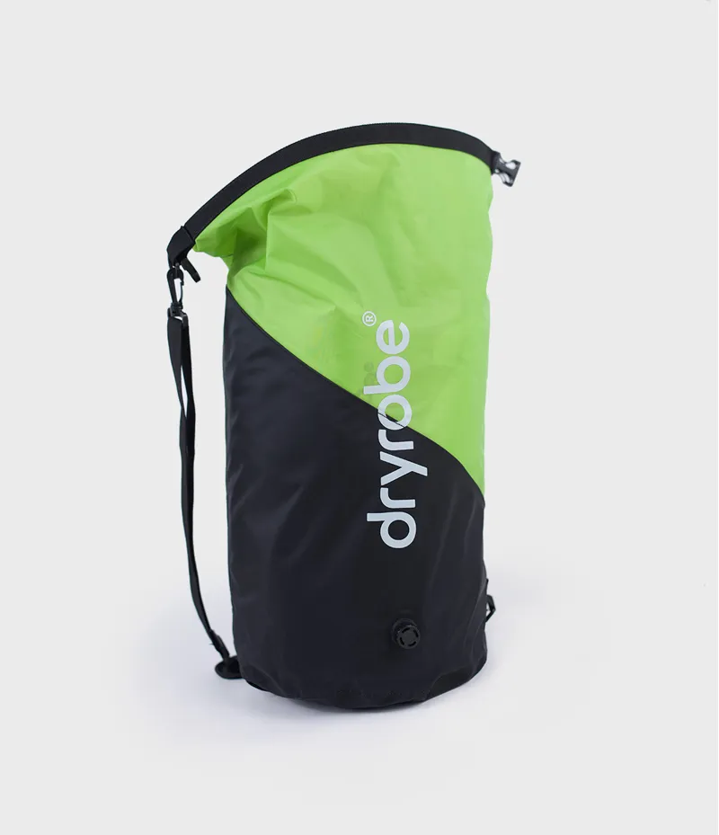 Dryrobe Compression Bag - Black/Lime-1