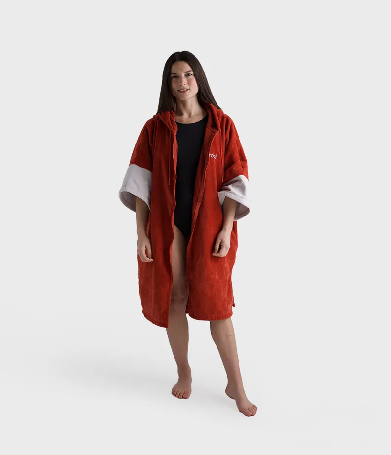Dryrobe Full Zip Organic Towel Robe - Burnt Orange-2