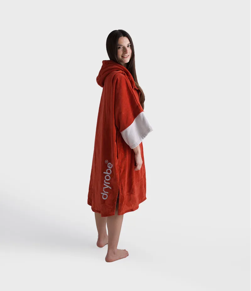 Dryrobe Full Zip Organic Towel Robe - Burnt Orange-4