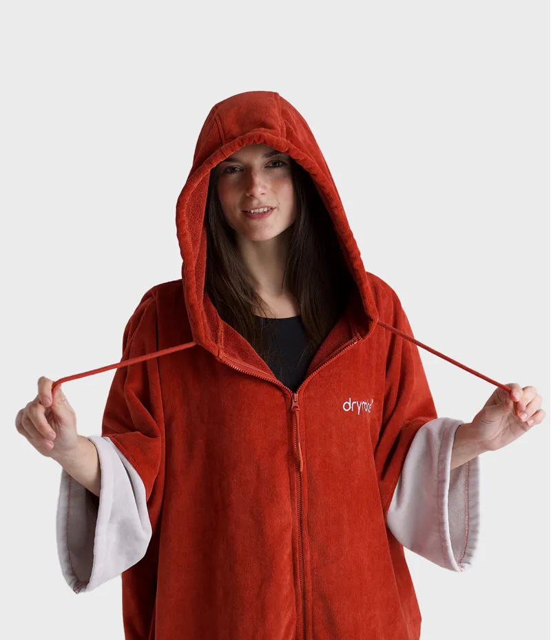 Dryrobe Full Zip Organic Towel Robe - Burnt Orange-7