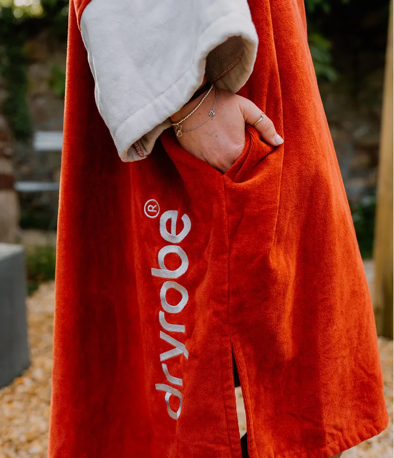 Dryrobe Full Zip Organic Towel Robe - Burnt Orange-12