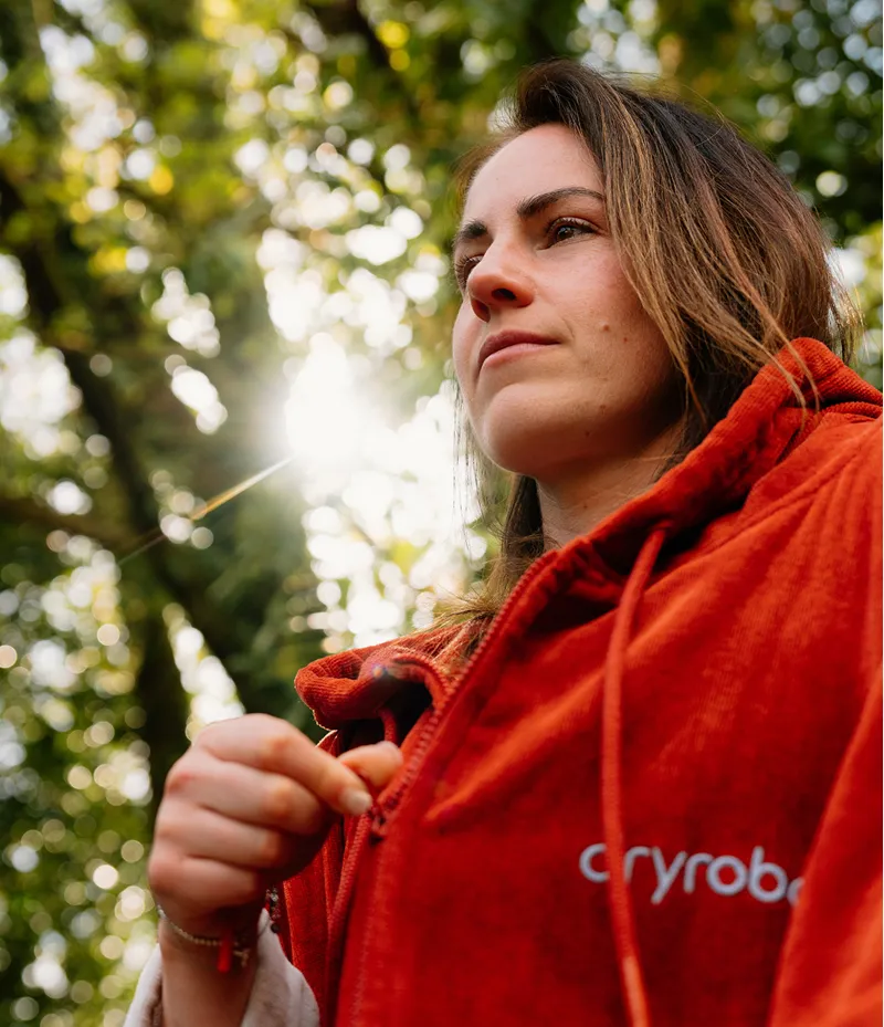 Dryrobe Full Zip Organic Towel Robe - Burnt Orange-10
