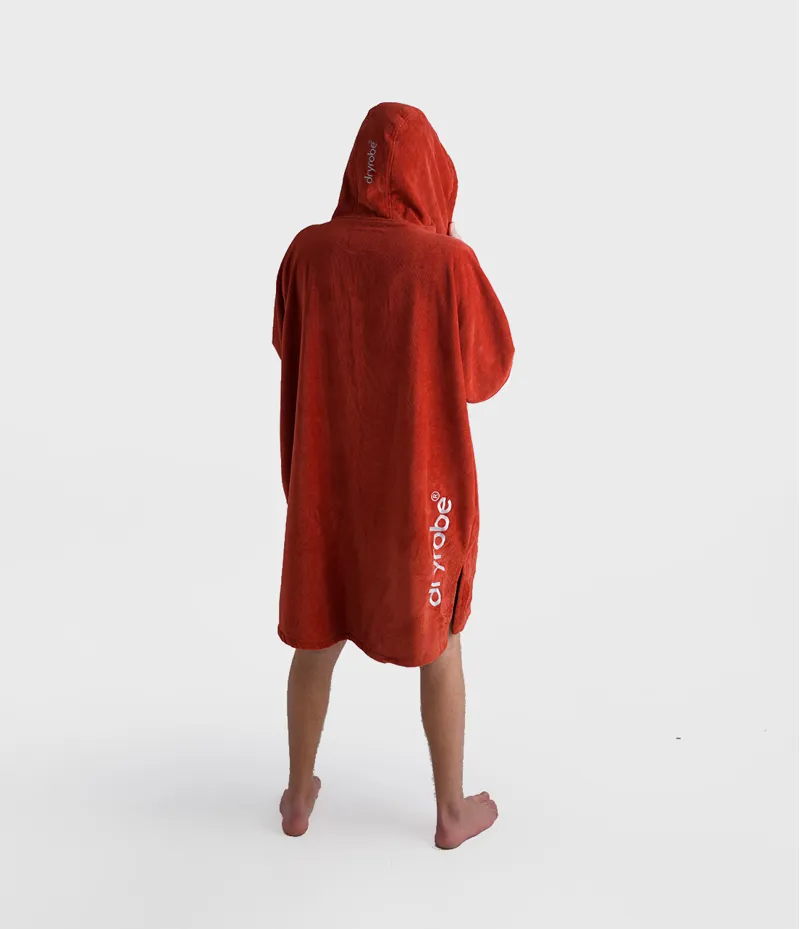 Dryrobe Full Zip Organic Towel Robe - Burnt Orange-5