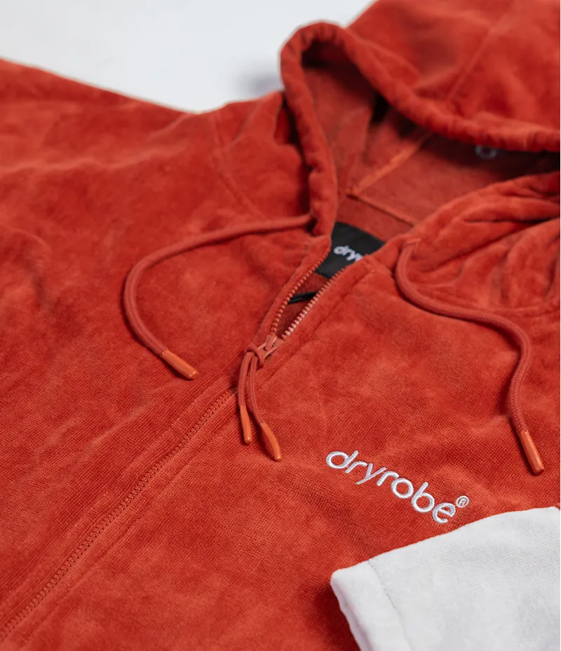Dryrobe Full Zip Organic Towel Robe - Burnt Orange-8