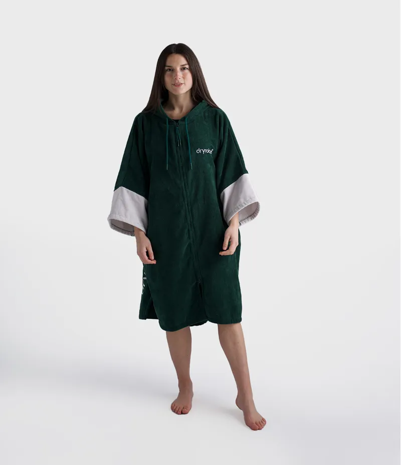 Dryrobe Full Zip Organic Towel Robe - Sycamore Green-3