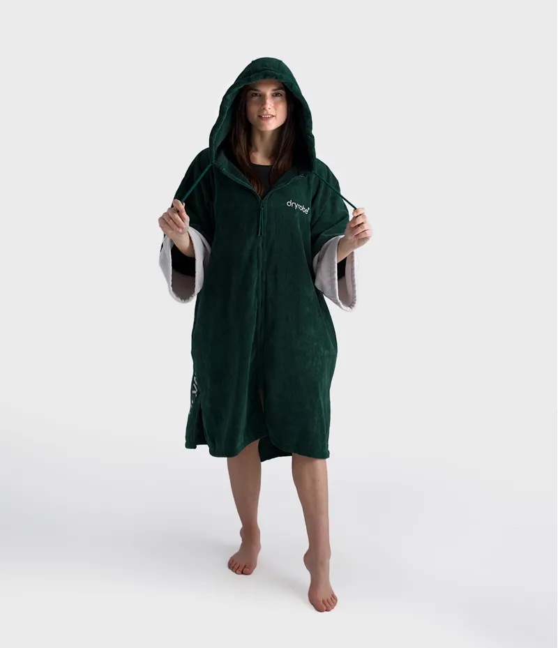 Dryrobe Full Zip Organic Towel Robe - Sycamore Green-4