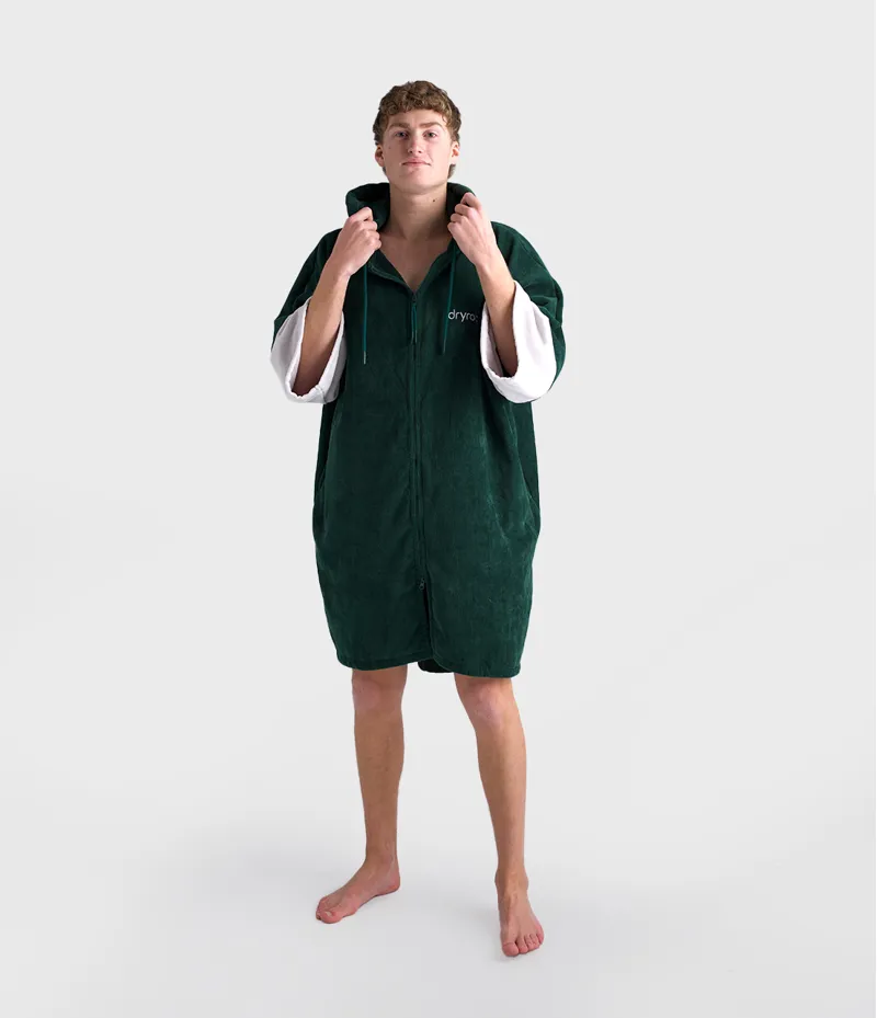 Dryrobe Full Zip Organic Towel Robe - Sycamore Green-2