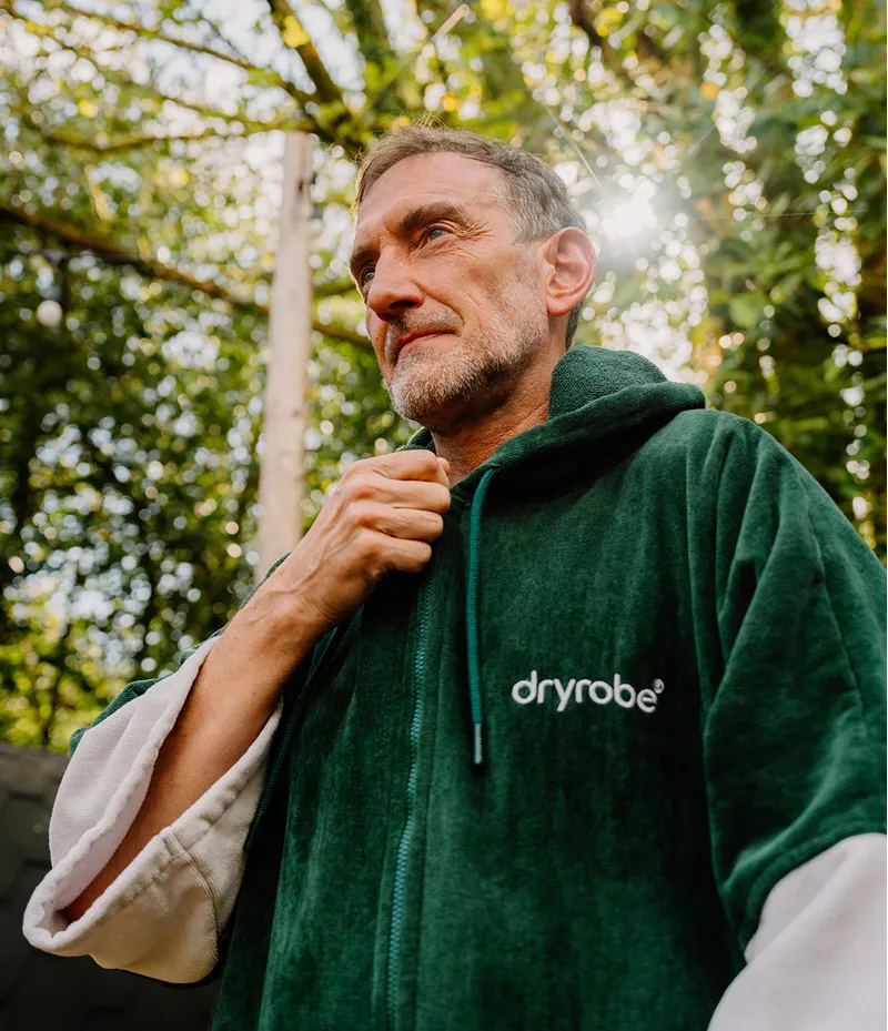 Dryrobe Full Zip Organic Towel Robe - Sycamore Green-11