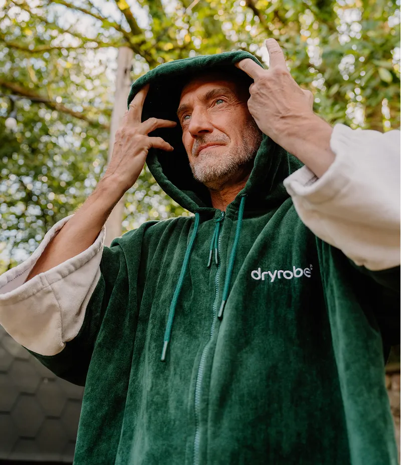 Dryrobe Full Zip Organic Towel Robe - Sycamore Green-12