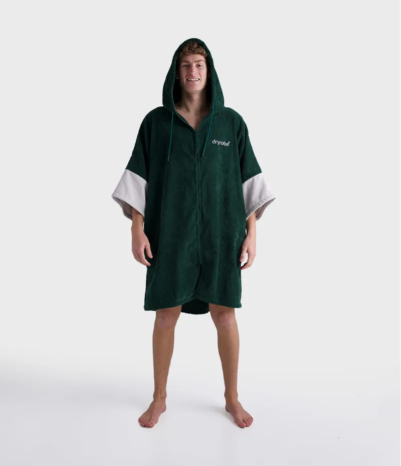 Dryrobe Full Zip Organic Towel Robe - Sycamore Green