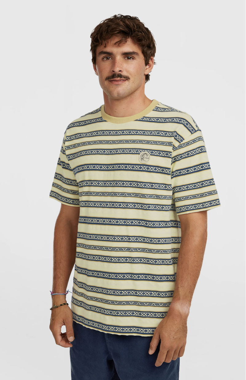 O'Neill Men's O'Riginals Jacquard Stripe T-Shirt - Rainforest Dew H Stripe-2