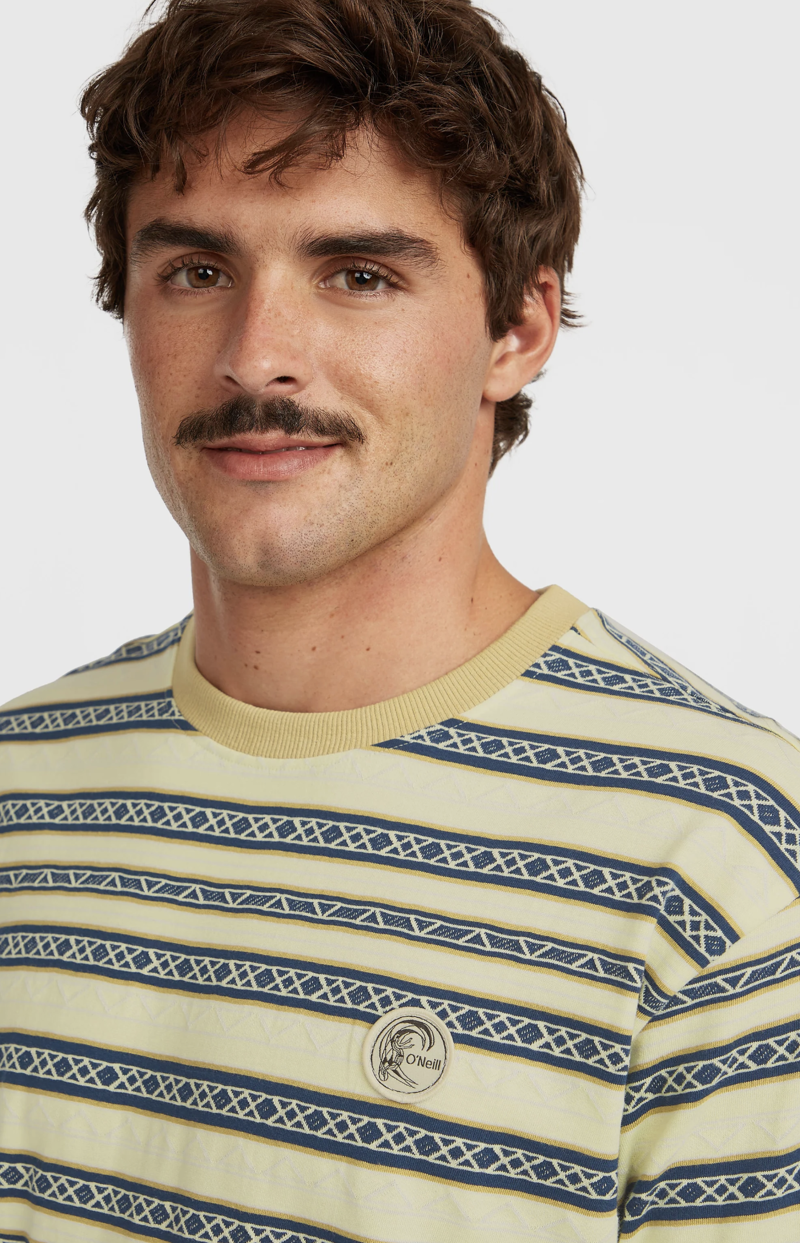 O'Neill Men's O'Riginals Jacquard Stripe T-Shirt - Rainforest Dew H Stripe-4
