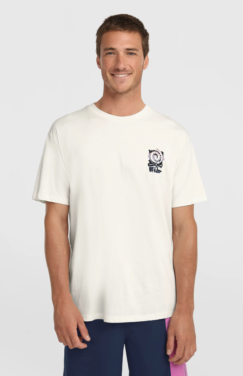 O'Neill Men's Chest Print T-Shirt - Snow White-2