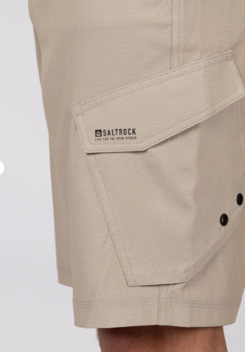 Saltrock Men's Cargo Amphibian II 21 Short - Light Brown-7