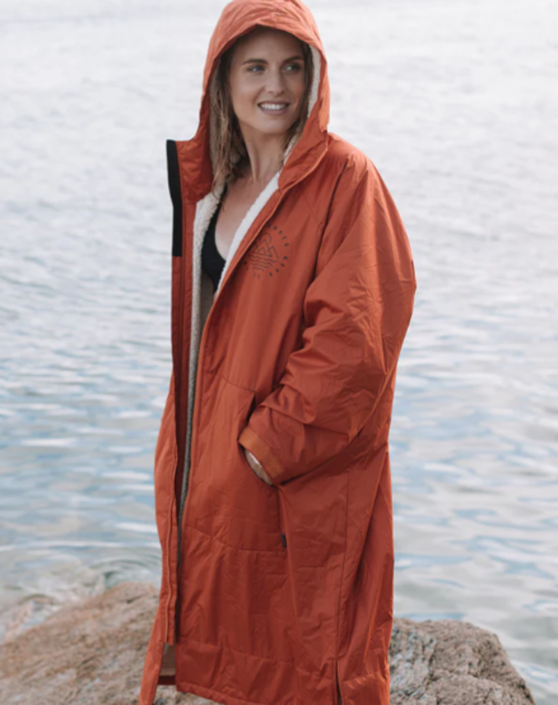 Passenger Escapism Sherpa Lined Change Robe - Rust-3