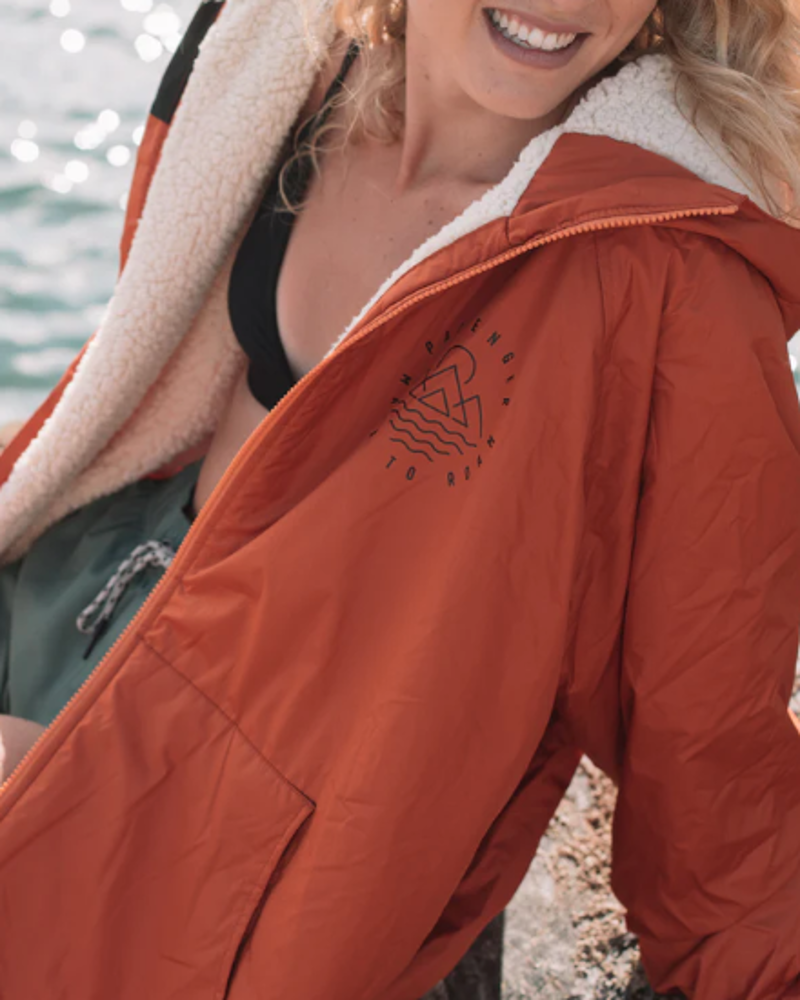 Passenger Escapism Sherpa Lined Change Robe - Rust-8