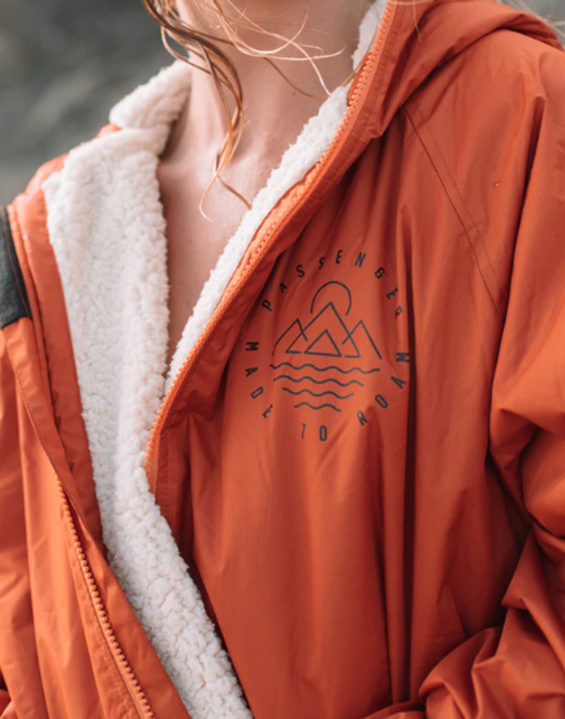 Passenger Escapism Sherpa Lined Change Robe - Rust-6