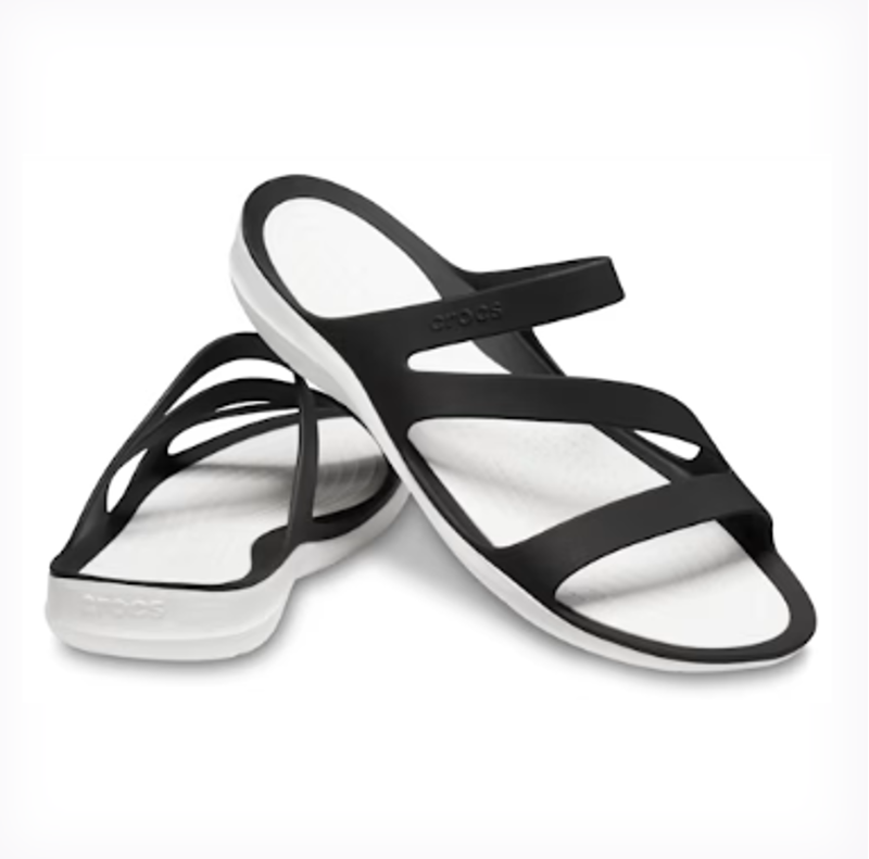 Crocs Women's Swiftwater Sandal Black/White-1
