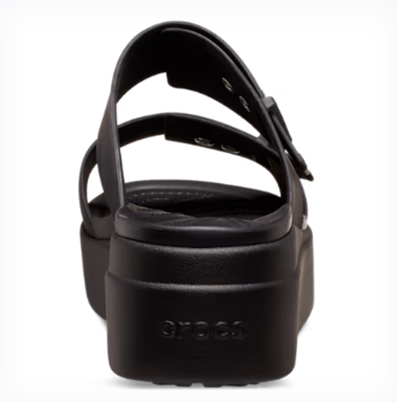 Crocs Brooklyn Buckle Low Wedge - Black-5