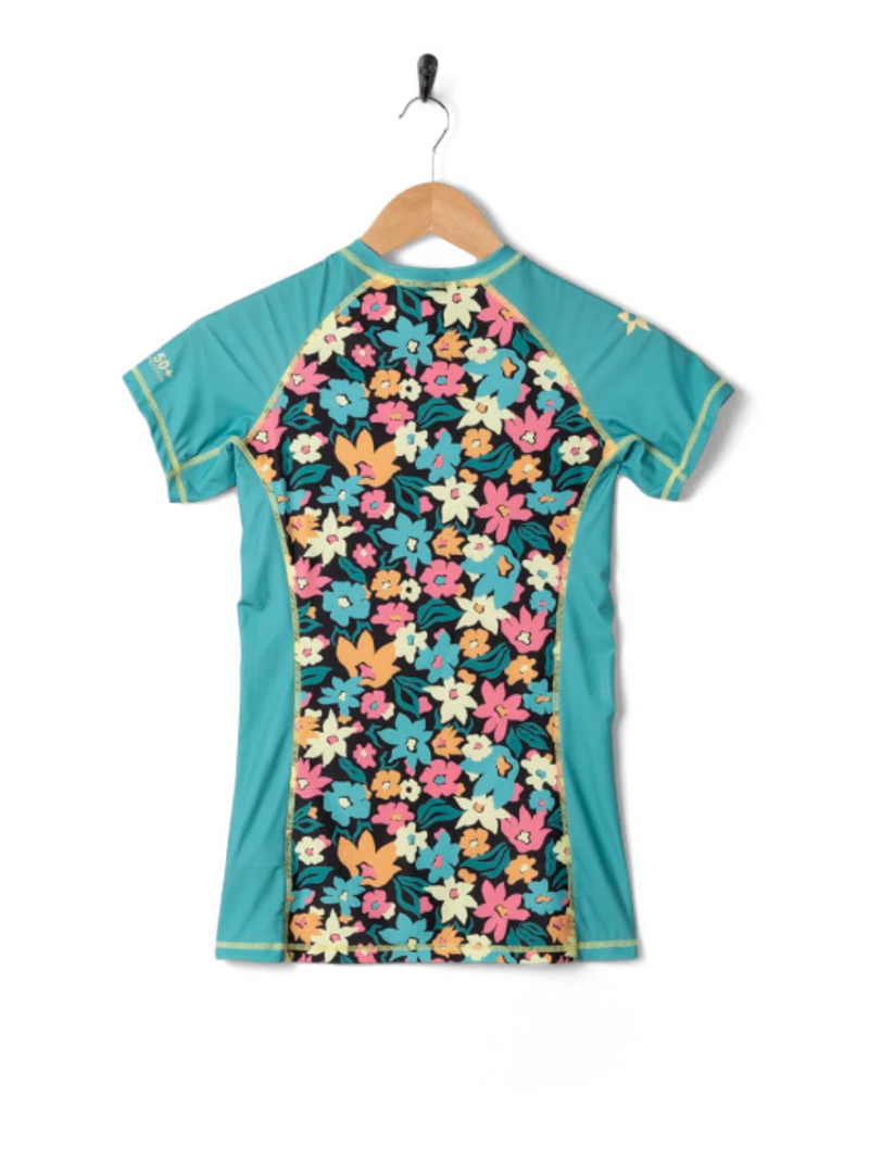 Saltrock Women's Holidaze SS Rash Vest - Blue-1