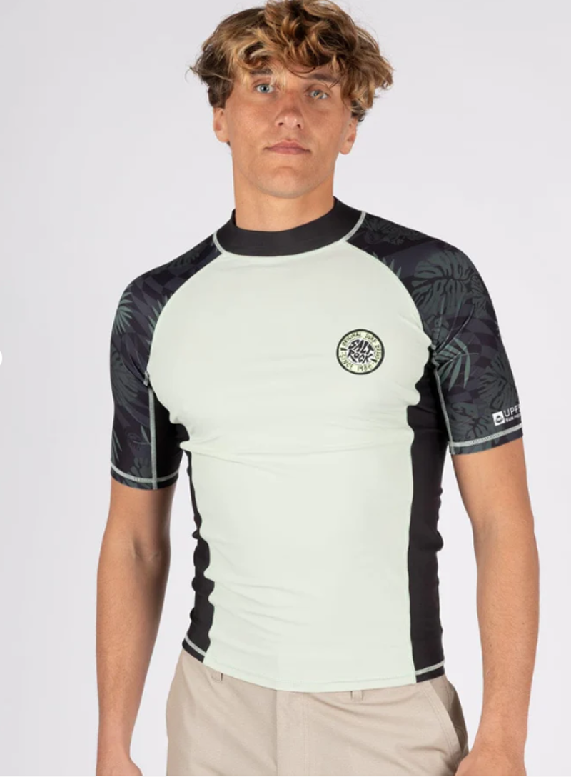 Saltrock Men's Warp Surf SS Rash Vest - Dark Grey-2