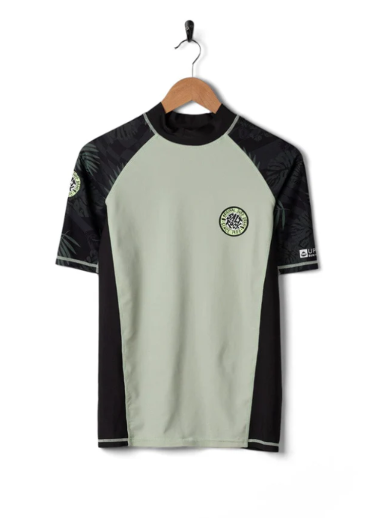 Saltrock Men's Warp Surf SS Rash Vest - Dark Grey
