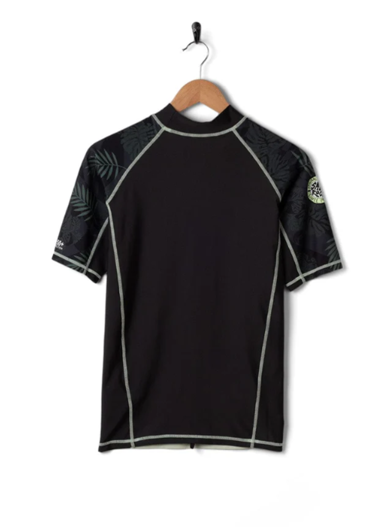 Saltrock Men's Warp Surf SS Rash Vest - Dark Grey-1