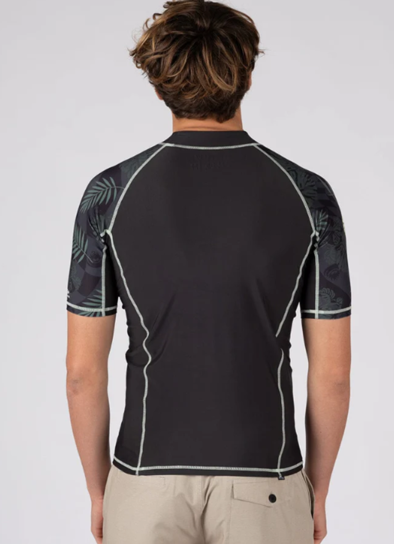 Saltrock Men's Warp Surf SS Rash Vest - Dark Grey-3