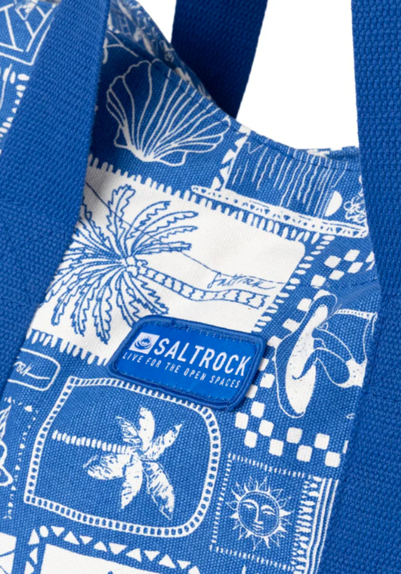 Saltrock Island Tiles Tote Bag - Bright Blue-2