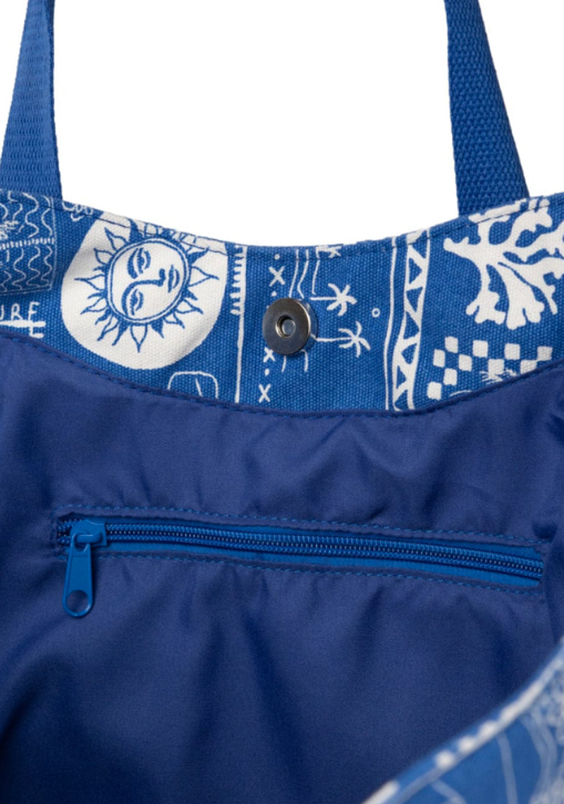 Saltrock Island Tiles Tote Bag - Bright Blue-4