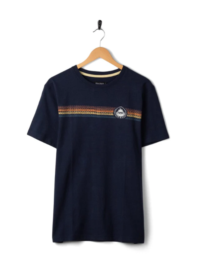 Saltrock Men's Tribal Stripe SS Tee - Dress Blue