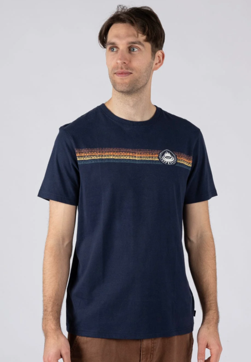Saltrock Men's Tribal Stripe SS Tee - Dress Blue-2