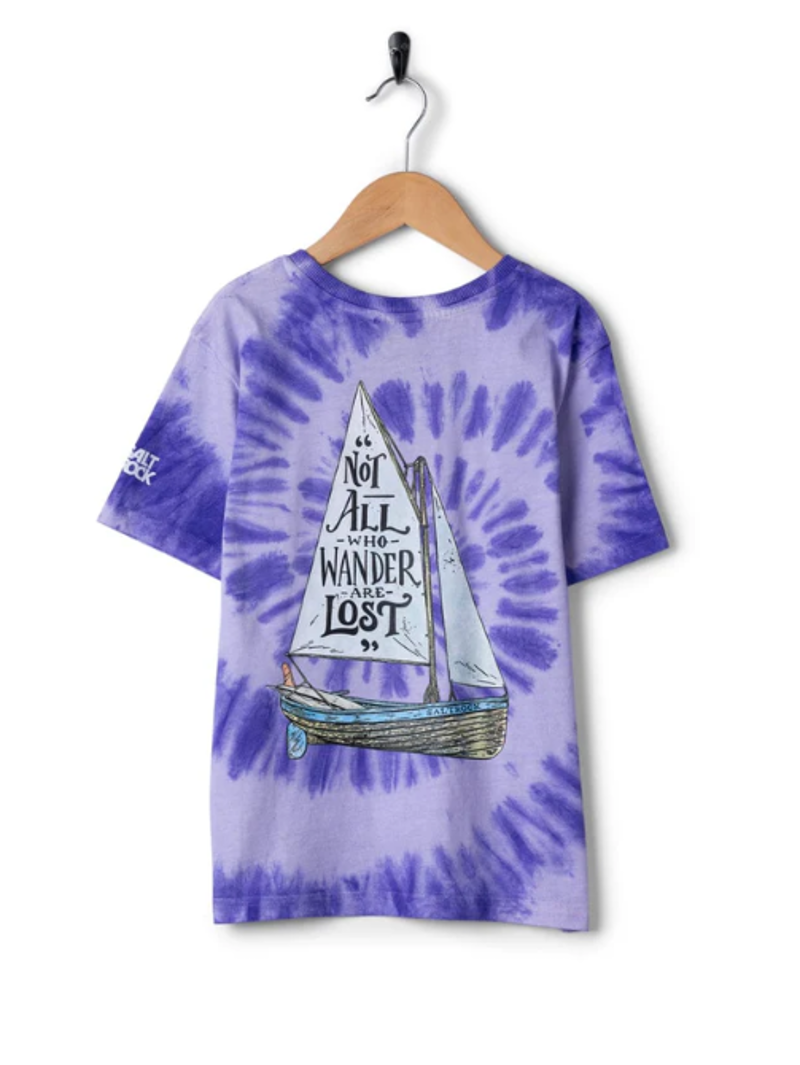 Saltrock Kid's Lost Ships Tie Dye SS Tee - Purple-1