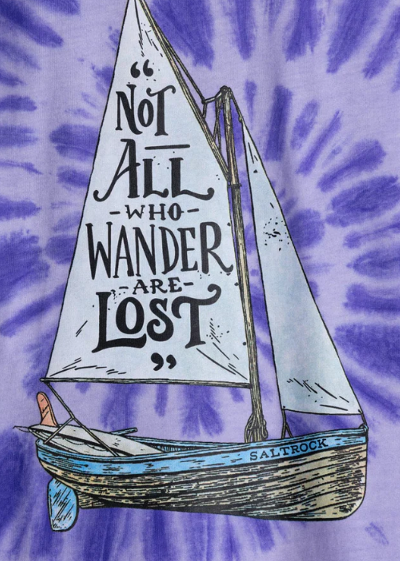 Saltrock Kid's Lost Ships Tie Dye SS Tee - Purple-2