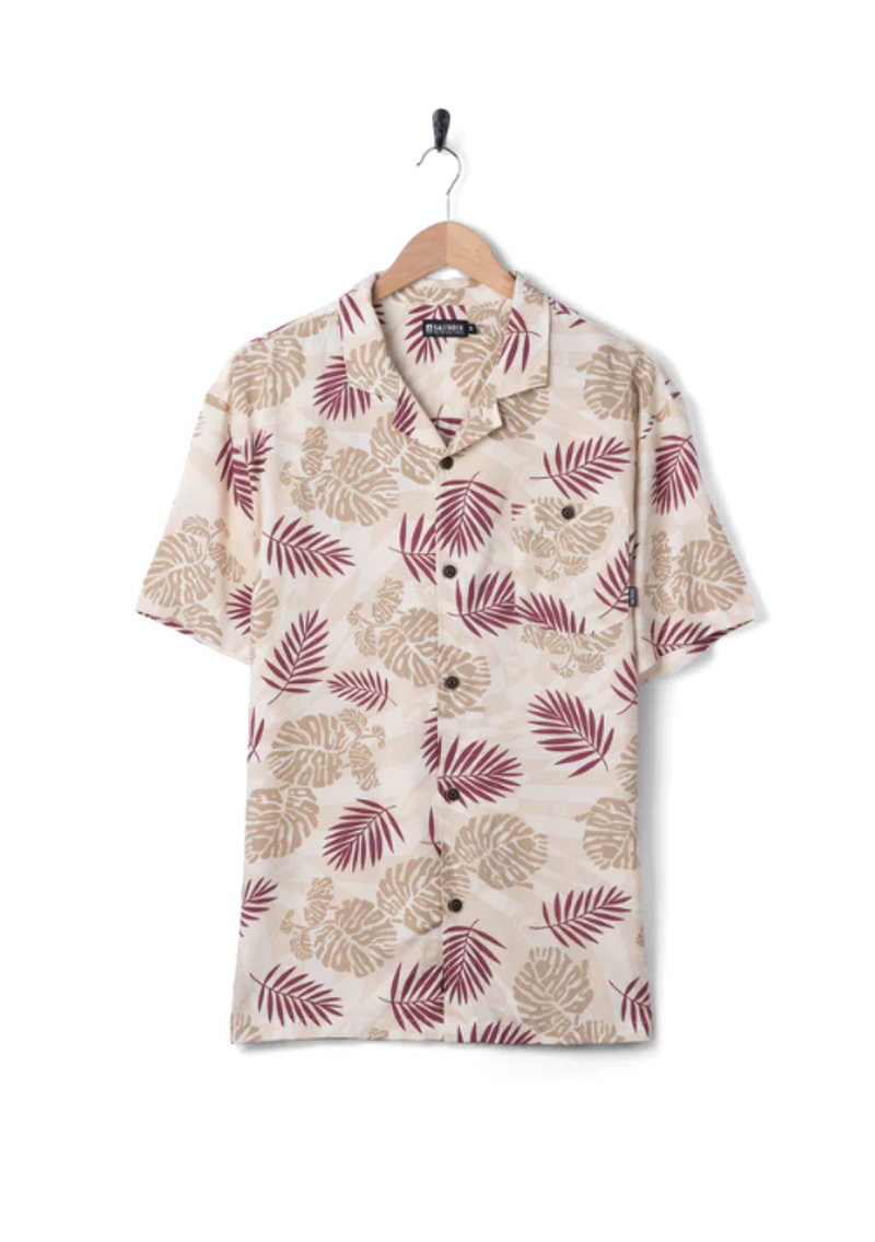 Saltrock Men's Warp Surf AOP Shirt - Cream