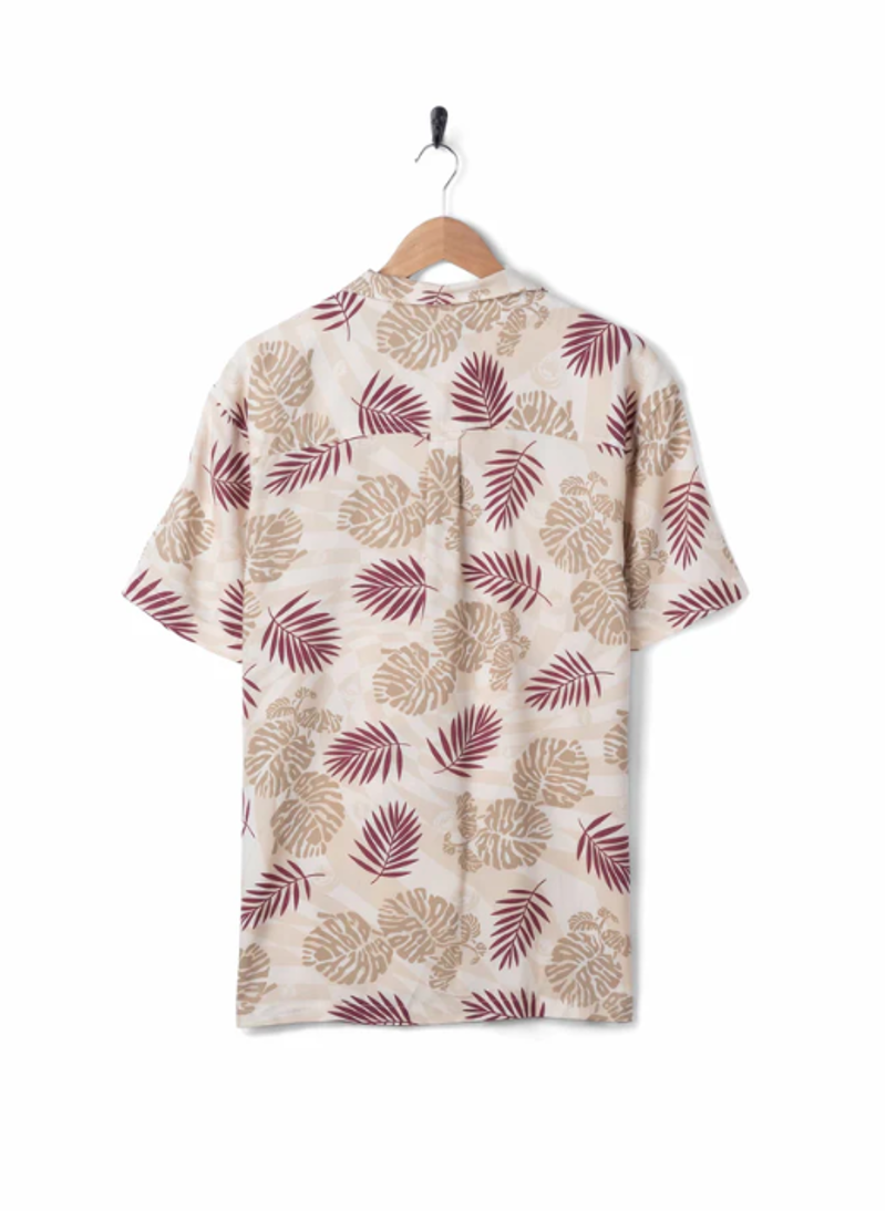 Saltrock Men's Warp Surf AOP Shirt - Cream-1