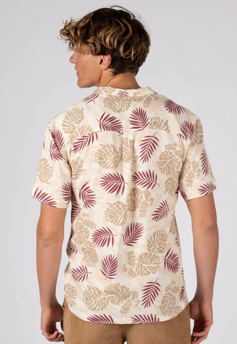 Saltrock Men's Warp Surf AOP Shirt - Cream-3