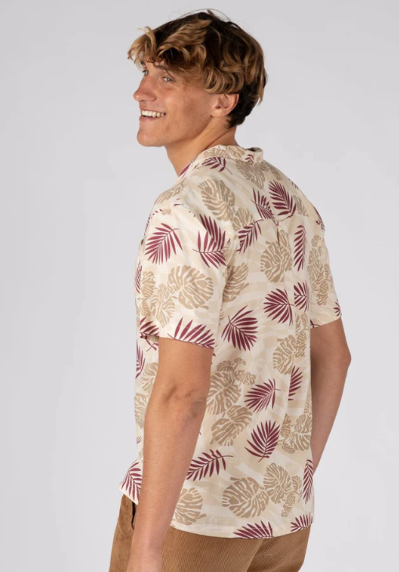 Saltrock Men's Warp Surf AOP Shirt - Cream-4