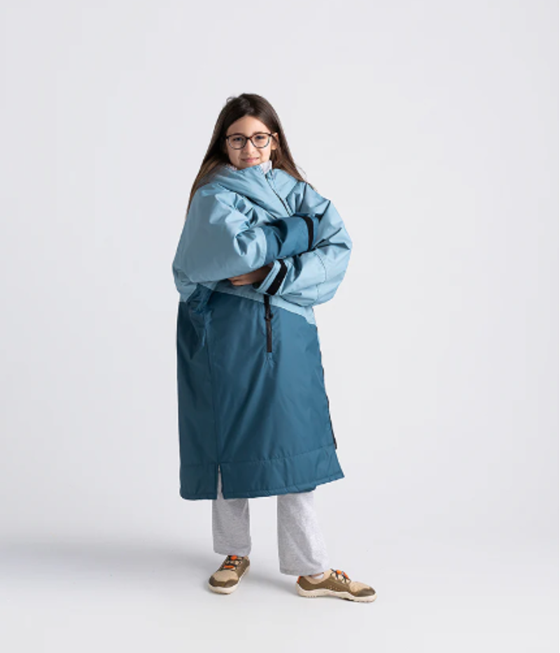 Dryrobe Kids Long Sleeve Anthracite/Lime-2