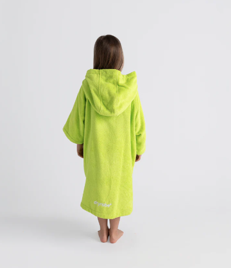 Dryrobe Kids Organic Cotton Towel Robe - Lime Green-1