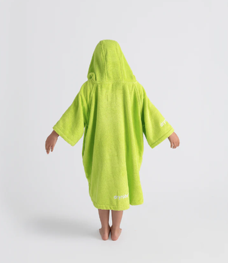 Dryrobe Kids Organic Cotton Towel Robe - Lime Green-2