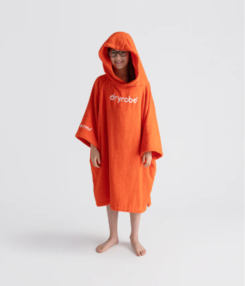 Dryrobe Kids Organic Cotton Towel Robe - Orange-1