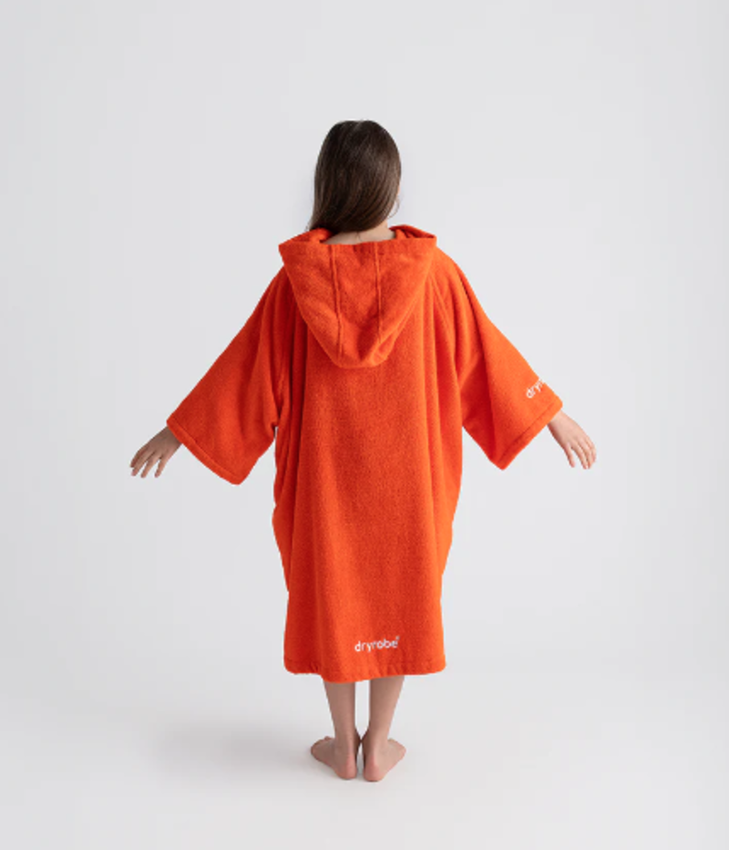 Dryrobe Kids Organic Cotton Towel Robe - Orange-3